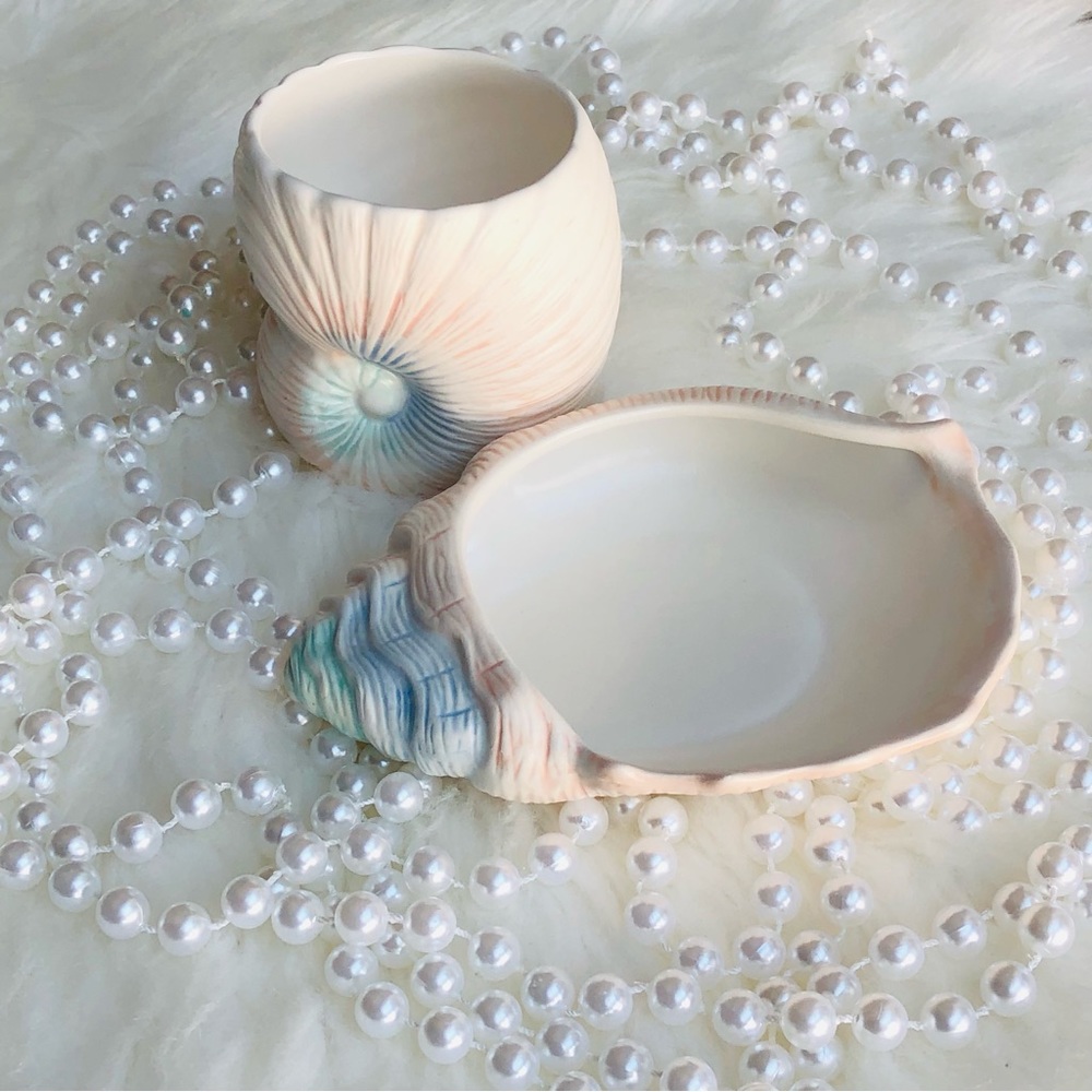 Vintage Seashell Bathroom Set 2 pc